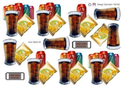  3D Cola og chips 